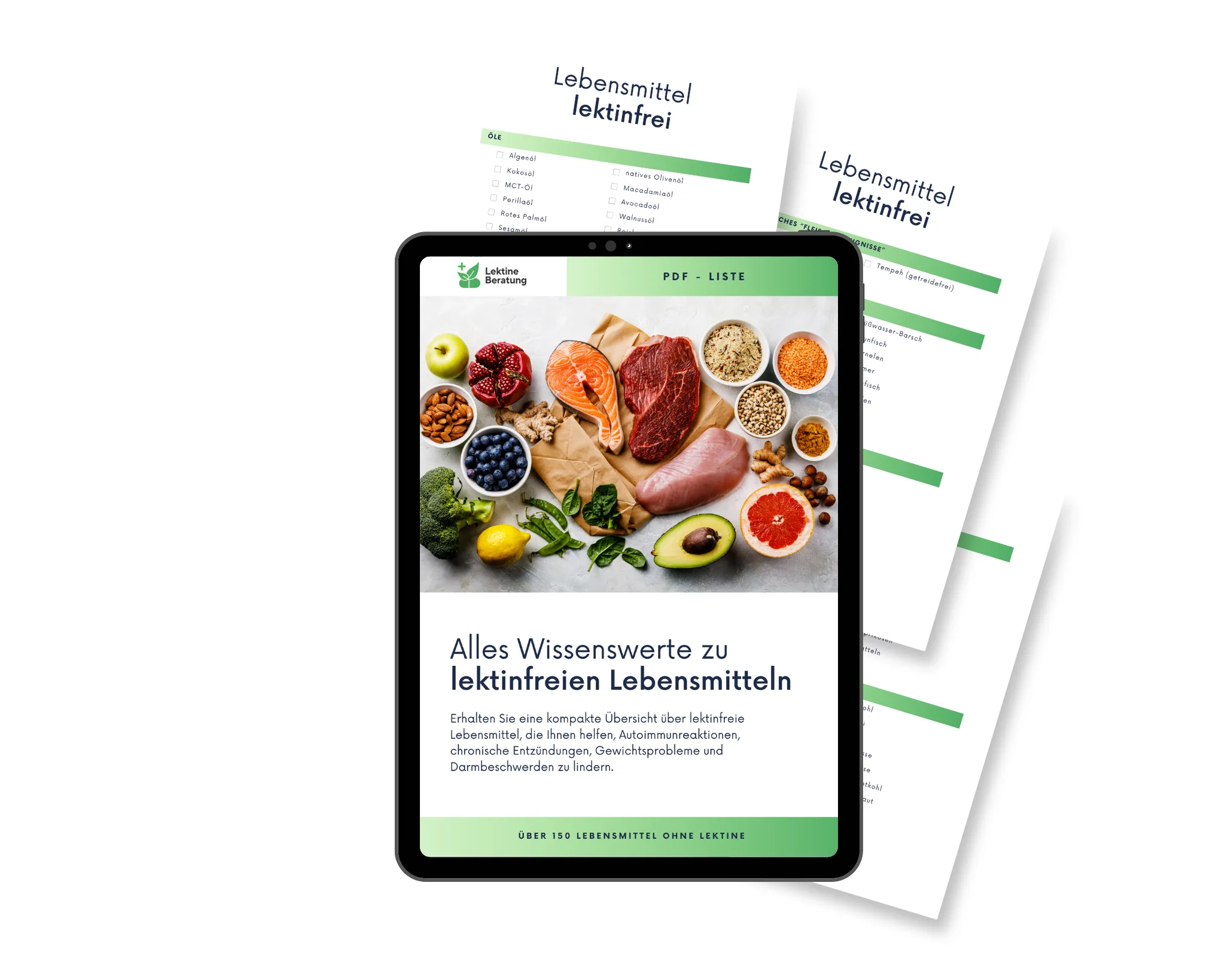 PDF mit lektinfreien Lebensmitteln – Liste zur gesunden Ernährung ohne Lektine
